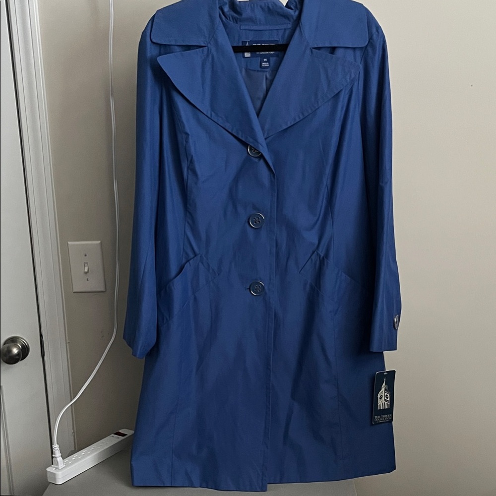 London Fog Royal Blue Trench Coat